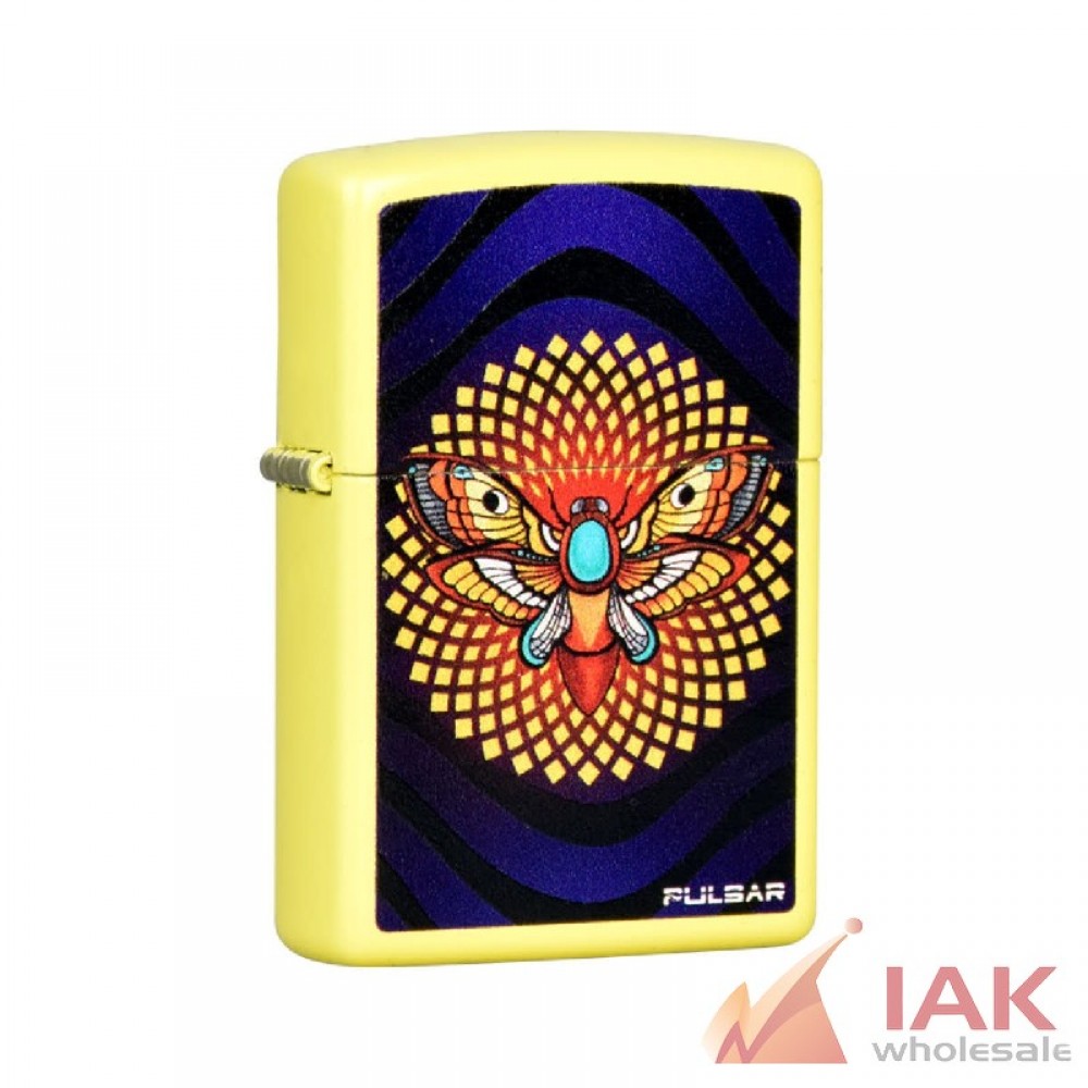 *ZIPPO LIGHTER* PULSAR PSYCHEDELIC MOTH LEMON