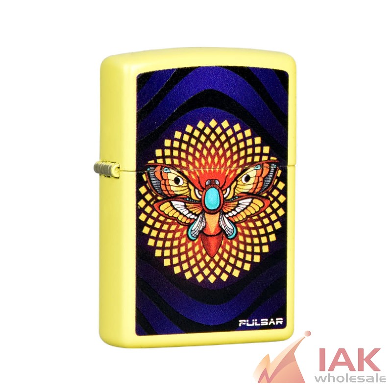 *ZIPPO LIGHTER* PULSAR PSYCHEDELIC MOTH LEMON
